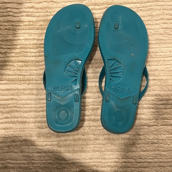 Michael Kors Blue Cork Sandals - Picture 2 of 2